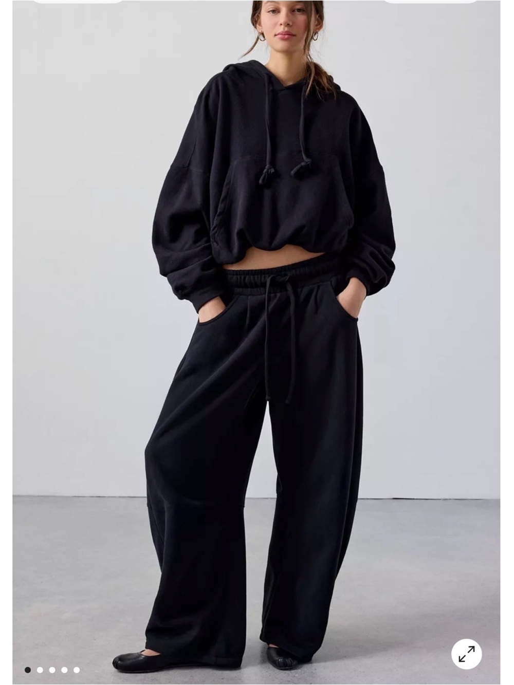 Urban Outfitters Out From Under Cropped Hoodie and Barrel Pants Set